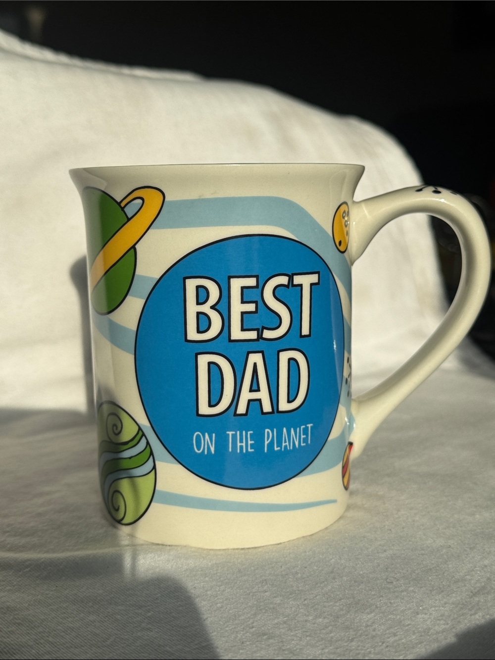 Best Dad On The Planet You Are Loved Blue Ceramic Mug